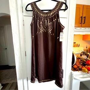 NWT ALFANI “TRIBAL MODE” SUMMER DRESS WITH RIVETS SZ 12 GORGEOUS!
